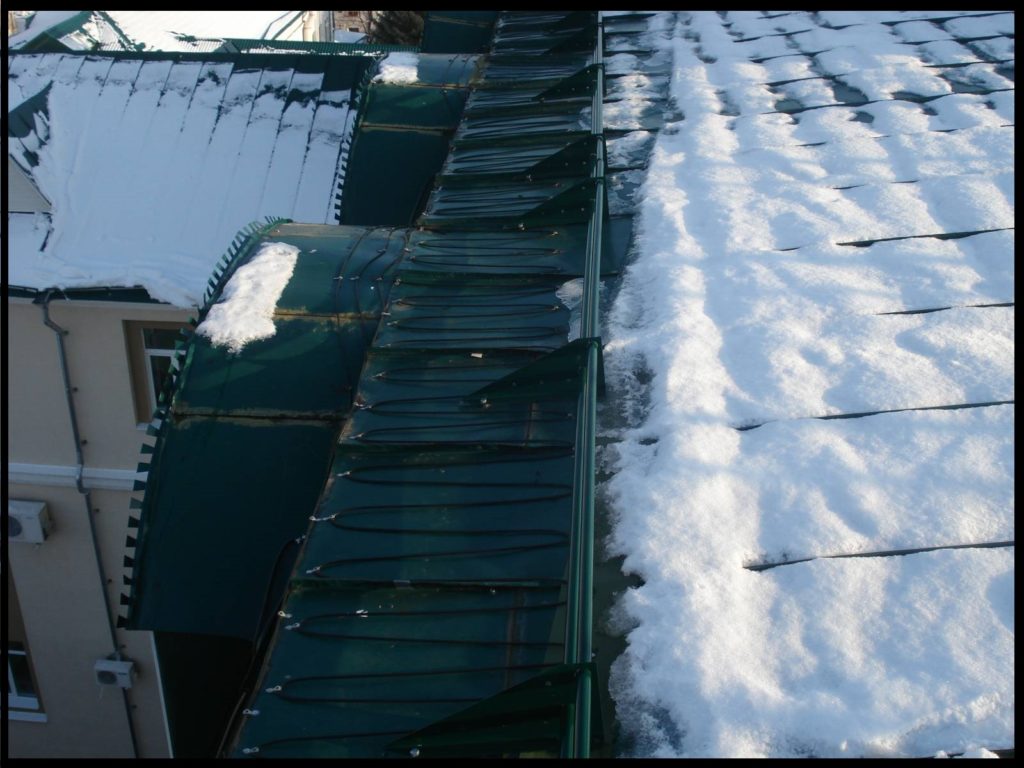 Крыши зимой, обогрев