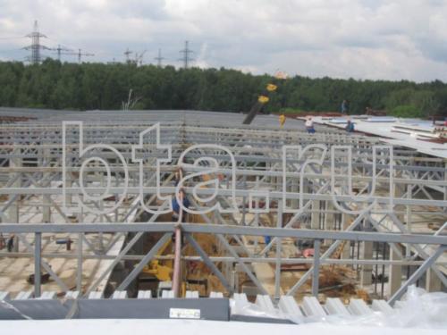 Устройство мембранной кровли, 31500 м2, Ашан